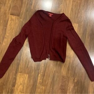 Sundance Deep Red Cardigan Sweater